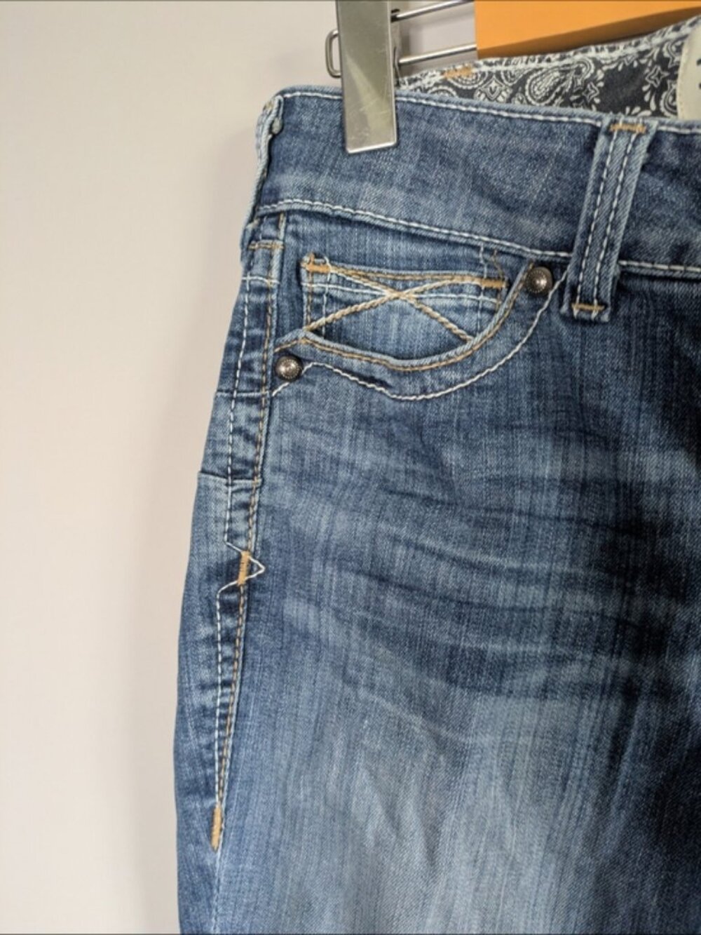 Ariat R.E.A.L. Mid Rise Stretch Whipstitch Boot Cut Jean Size 29 - Picture 5 of 11